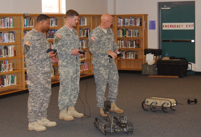 Rapid Equipping Force Showcases Robots to High School