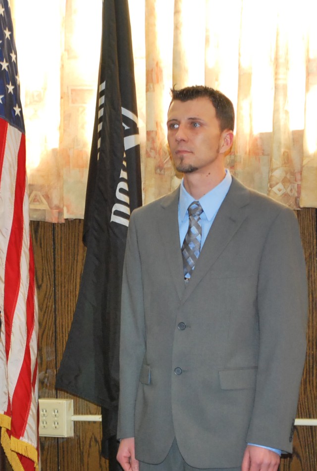 Combat Action Badge presented to Iraq war veteran