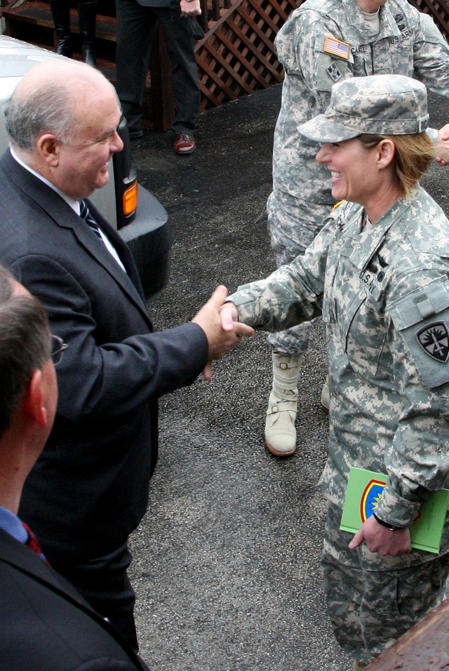 Under Secretary greets BG Laura Richardson