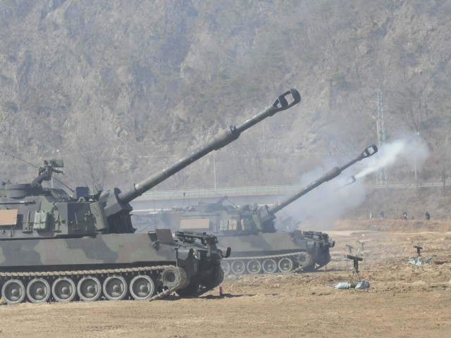 National Guard, ROK Army conduct artillery exercise