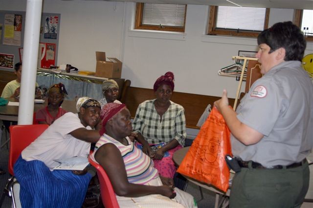 USACE Park Ranger teaches immigrants water safety