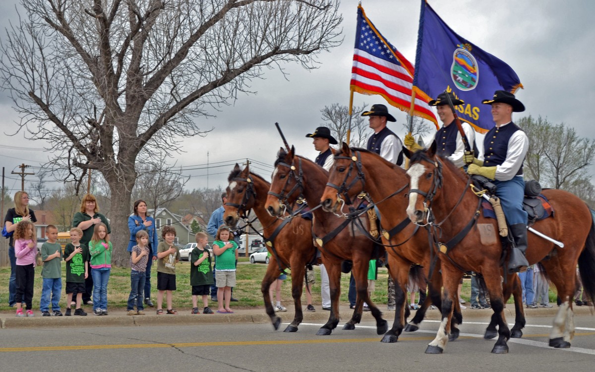 Erin Go Cav: Fort Riley Soldiers March In Chapman St. Patrick's Day 