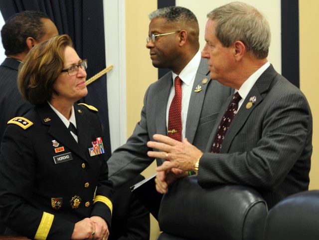 Lt. Gen. Patricia D. Horoho meets with Congressman Joe Wilson