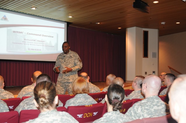 General Lloyd Austin meets personnel at Madigan Army Medical Center