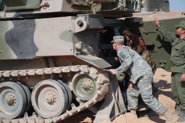 Fort Sill personnel observe training at Moroccan Field Artillery Center