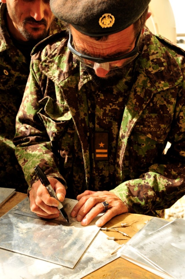 Afghan Air Force, U.S. Army CAB brush up on sheet metal repair
