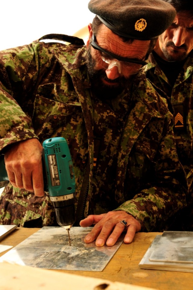 Afghan Air Force, U.S. Army CAB brush up on sheet metal repair