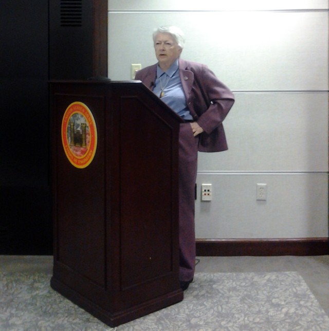 Ret. Brig. Gen. Wilma Vaught gives keynote speech at Women's History Month celebration