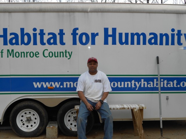 COL Clark at Habitat for Humanity  project