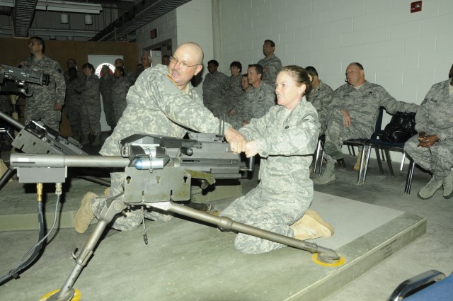 Soldiers training in the Battle Lab