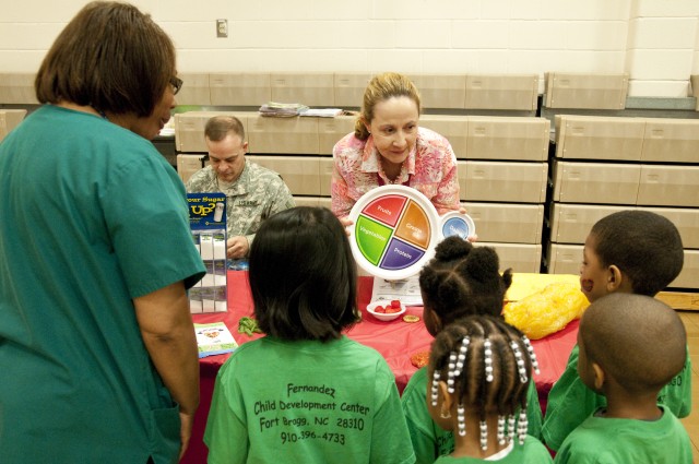 Children 'get fit, be strong' at nutrition fair at Fort Bragg