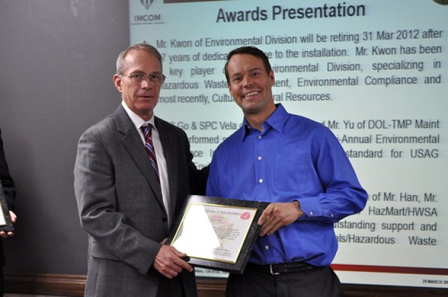 Environmental superstars honored by USAG Yongsan Directorate of Public Works