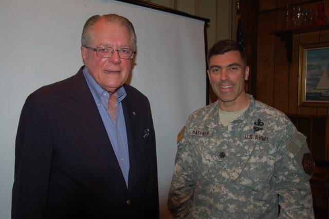 Lt. Col. John Haefner, Commander Fort A.P. Hill, and luncheon guest speaker, attended the Essex County Chamber of Commerce luncheon