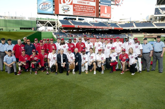 Army Secretary supports the Wounded Warrior Amputee Softball Team