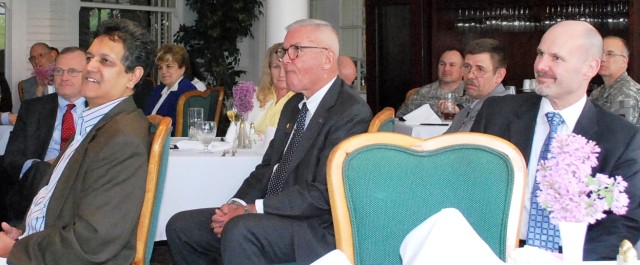 Association of the United States Army members enjoy Army Sustainment Command historian, George Eaton's 150th Rock Island Arsenal talk