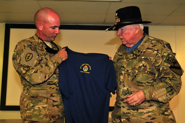 Medal of Honor recipient Col. (Ret.) Bruce Crandall visits CAB