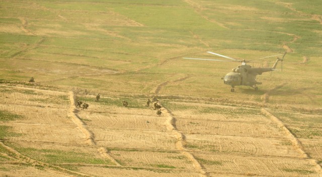 Kandahar Air Wing Air Assaults Afghan Soldiers, Police Officers