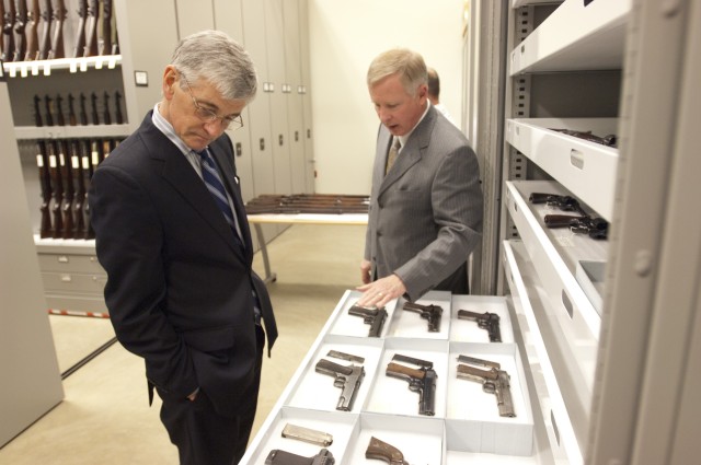 Secretary of the Army John McHugh visits Center of Military History Museum Support Facility 