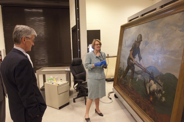 Secretary of the Army John McHugh visits Center of Military History Museum Support Facility 