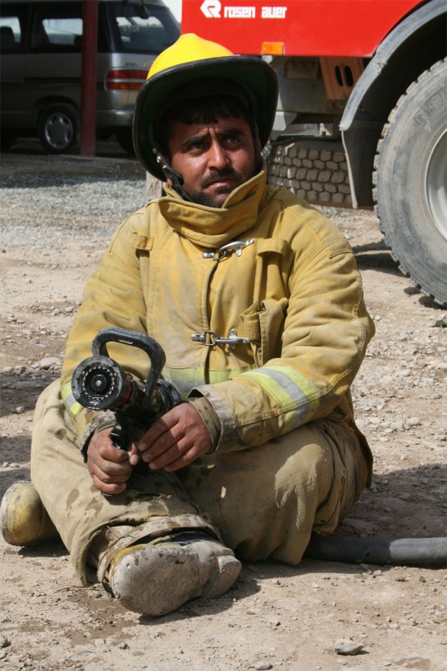 Afghani firefighters, U.S. military police, come together for Kandahar