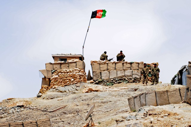 Command Sgt. Maj. Lambert conducts a battlefield circulation of Zabul province