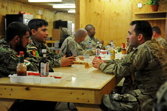 Command Sgt. Maj. Lambert conducts a battlefield circulation of Zabul province
