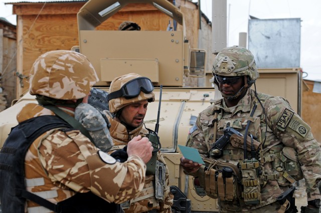 Command Sgt. Maj. Lambert conducts a battlefield circulation of Zabul province