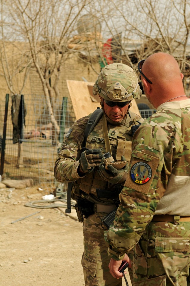 Command Sgt. Maj. Lambert conducts a battlefield circulation of Zabul province