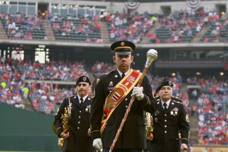 77th Army Band plays at Texas Rangers game, Article