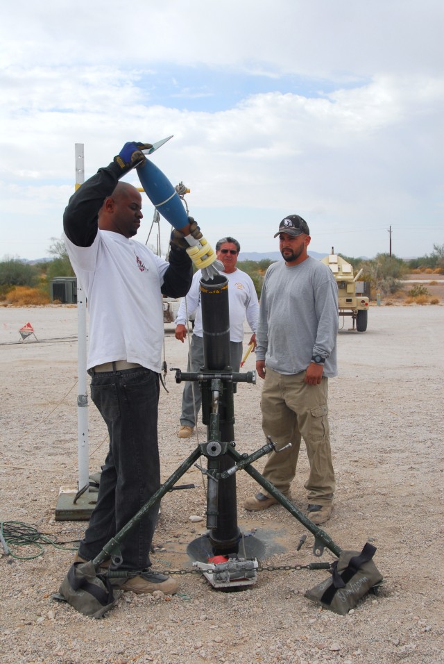 Mortar testing a specialty at U.S. Army Yuma Proving Ground