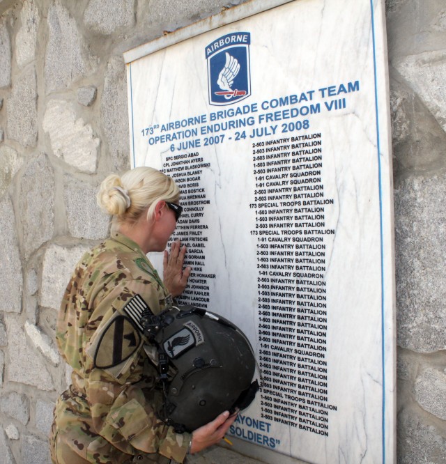 Soldier visits outpost named after fallen brother in Afghanistan