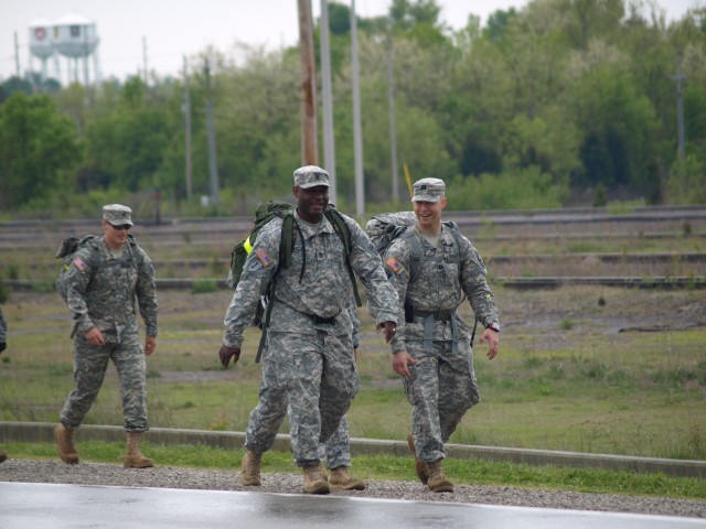 WTB Soldiers march to Children's Hospital