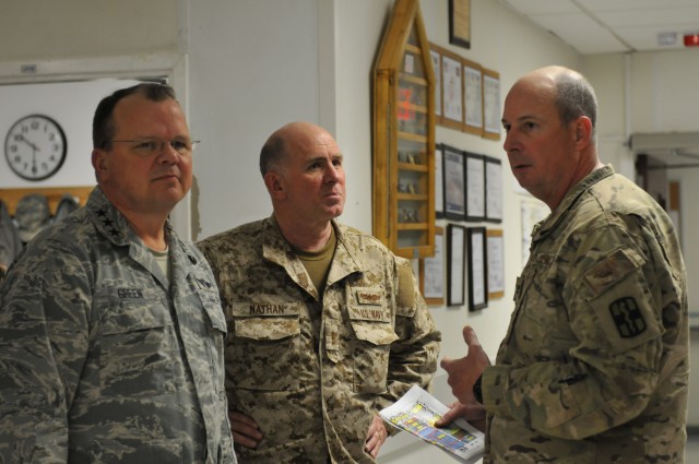 Tri-service Surgeons General visit medical units in Afghanistan