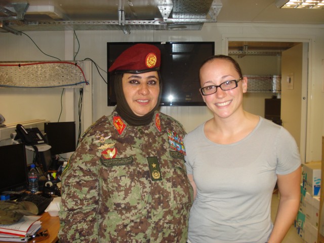 CECOM analyst meets first female Afghan general