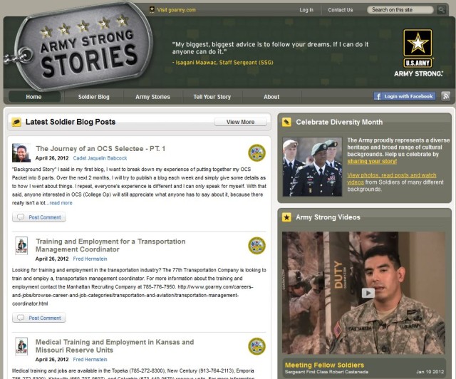 ArmyStrongStories.com Home Page 