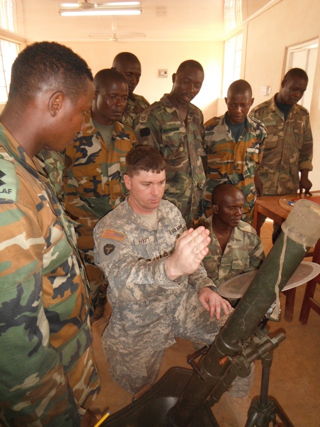 U.S. Soldiers 'train the trainer' in Africa