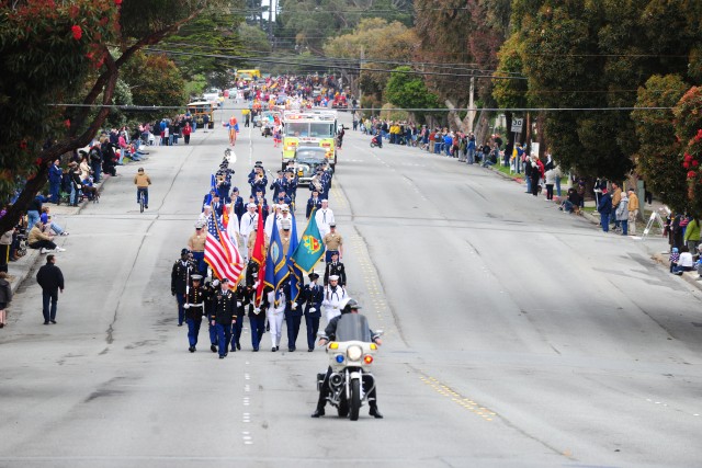 DLIFLC Service Members take lead in Pacific Grove parade