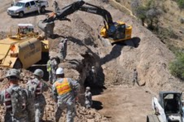 4th MEB leaders observe engineer Soldier construction project