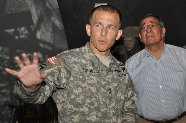 Panetta briefed at National Infantry Museum