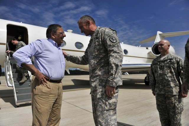 Panetta addresses troops on Fort Benning, Ga.