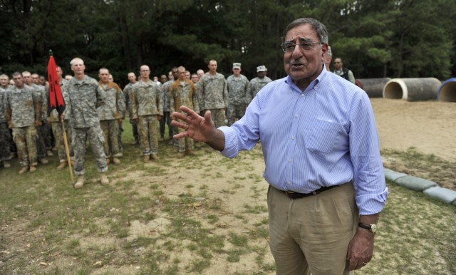 Panetta addresses troops on Fort Benning, Ga.