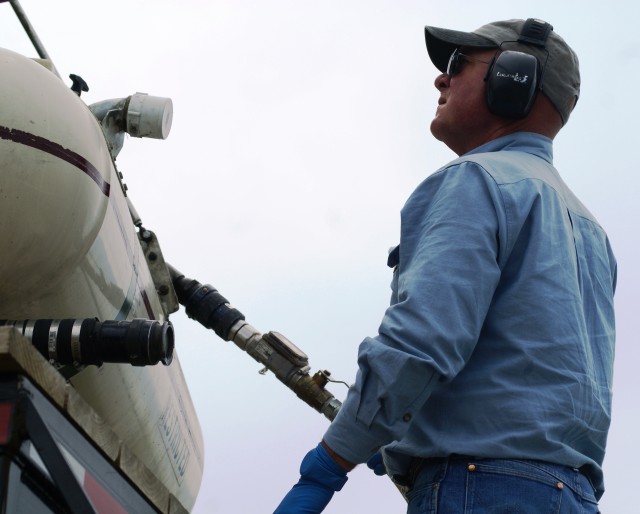 Corps uses helicopter to prepare habitat for endangered species.