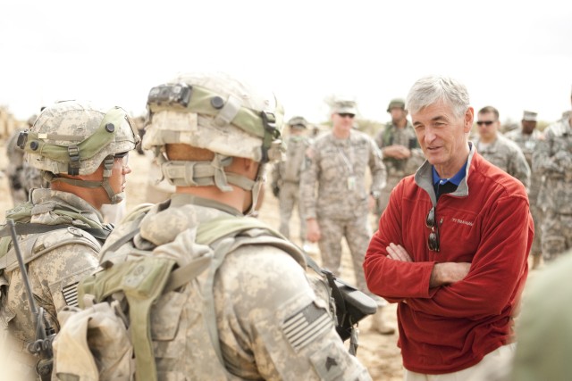 Army Secretary sees Network Integration Evaluation 12.2 up close