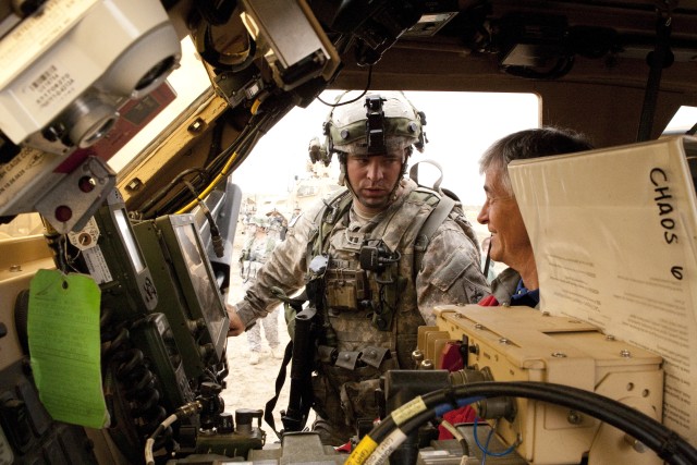Army Secretary sees Network Integration Evaluation 12.2 up close