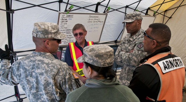 General radiates enthusiasm for CBRNE Soldiers conducting homeland security exercise 