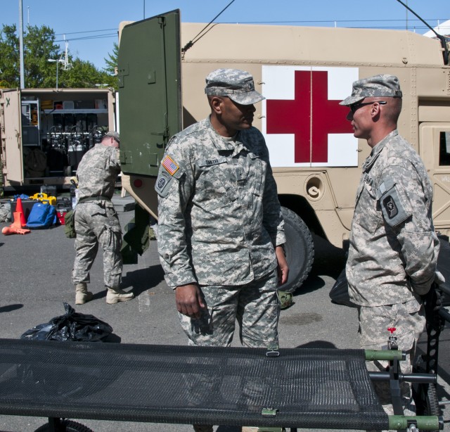 General radiates enthusiasm for CBRNE Soldiers conducting homeland security exercise