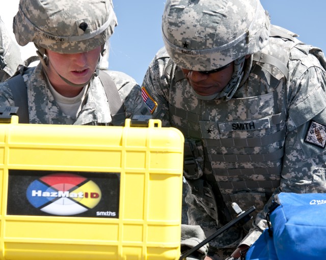 General radiates enthusiasm for CBRNE Soldiers conducting homeland security exercise