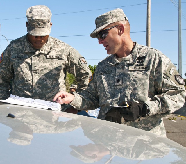 General radiates enthusiasm for CBRNE Soldiers conducting homeland security exercise 