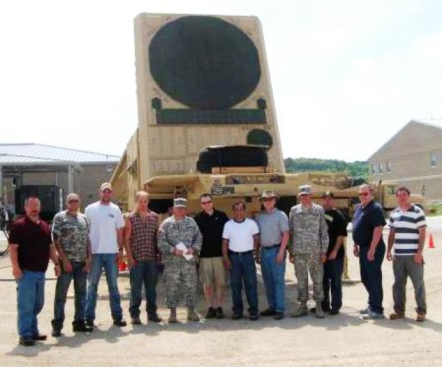 Systems Integration and Checkout (SICO) team with 1-62 unit members and recap radar during fielding at Ft. Hood.