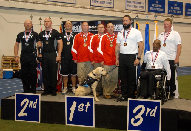 The Army archery team wins silver in the compound bow team event